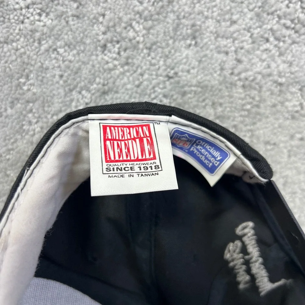 VTG‎ 1991 Super Bowl XXV Hat Black American Needle Snapback Silver Anniversary